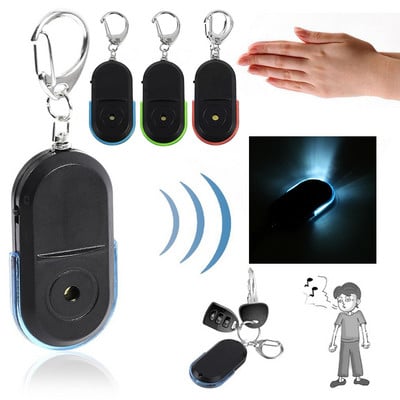 Χονδρική Ασύρματη 10m Anti-Lost Alarm Key Finder Locator Keychain Whistle Sound with LED Light Mini Anti Lost Key Finder