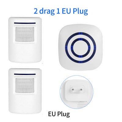 Intelligens infravörös érzékelő mozgásérzékelő automatikus vezeték nélküli csengő bolt Piac Otthon Üdvözlő ajtócsengő 38 csengő EU USA csatlakozó