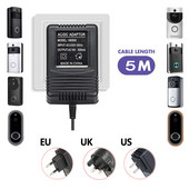 US UK EU utikač 18V AC transformator punjač za Wifi bežično zvono na vratima kamera strujni adapter IP video interkom prsten 220V-240V 5 metara