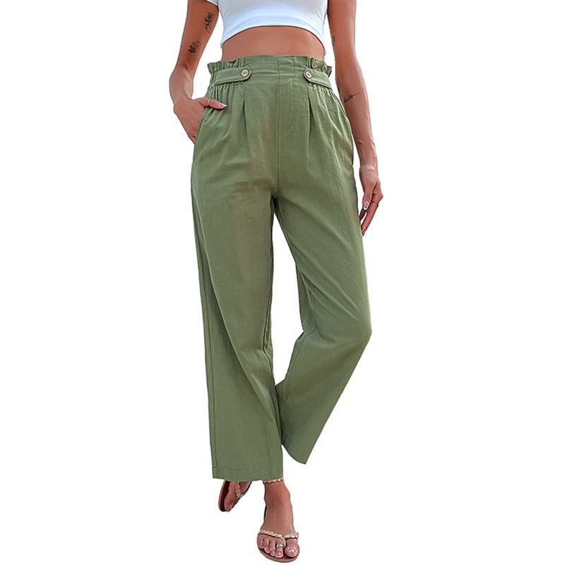 Moteriškos mados kelnės Elastinės laisvalaikio kelnės apkarpytos kelnės su kišenėmis Moteriškos laisvalaikio suknelės kelnės Moteriškos kelnės laisvalaikio darbo raštas