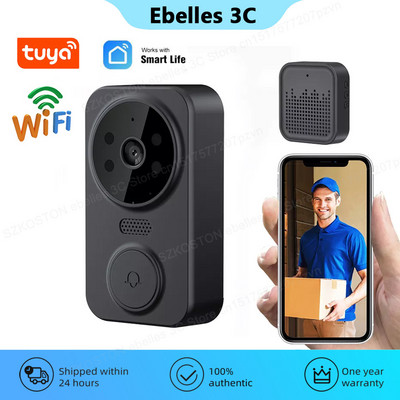 Tuya Smart Video Doorbell HD Външен безжичен звънец Smart Life WiFi камера Домофон Защита на сигурността