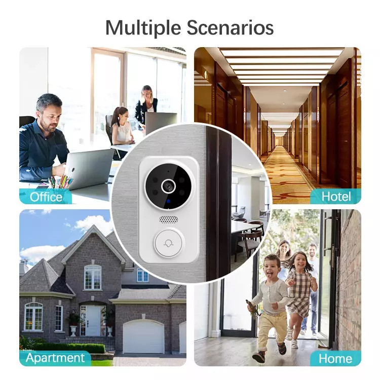 Tuya Smart Video Doorbell HD kültéri vezeték nélküli ajtócsengő Smart Life WiFi kamera kaputelefon biztonsági védelem