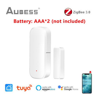 Tuya Zigbee 3.0 durvju logu sensors Viedās mājas durvis atvērtas aizvērtas detektors SmartLife lietotņu vadība, izmantojot Alexa Google Home Zigbee2MQTT