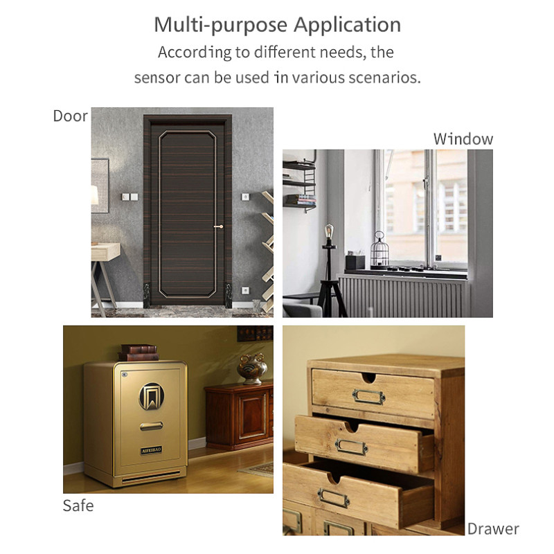 Tuya Zigbee 3.0 durvju logu sensors Viedās mājas durvis atvērtas aizvērtas detektors SmartLife lietotņu vadība, izmantojot Alexa Google Home Zigbee2MQTT