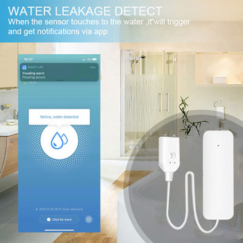 Tuya ZigBee 3.0 Smart Home Сензор за вода Детектор за течове Аларма за изтичане на вода от наводнения Работи с Tuya Zigbee Hub