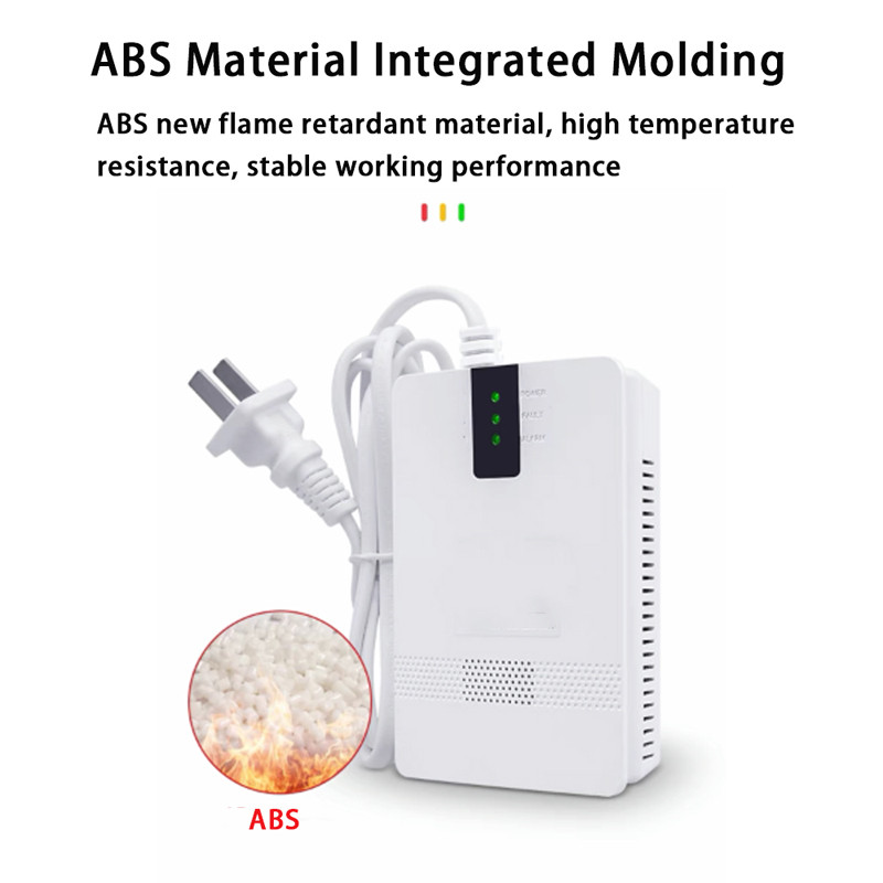 JKD-812 AC csatlakozó intelligens gázszivárgás érzékelő éghető metán propán CH4 PB földgáz érzékelő riasztó jelzőfénnyel