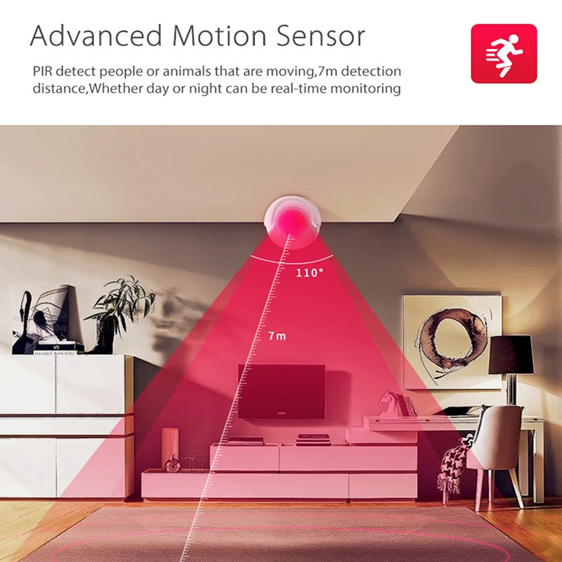 TUYA Smart Wifi PIR senzor pokreta Ugrađena baterija Alarm Pasivni infracrveni detektor za kućnu automatizaciju Kućni alarmni sustav Tuya