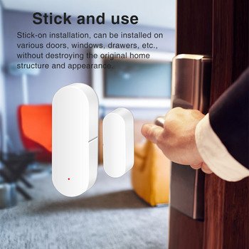 Tuya Smart ZigBee Сензор за контакт на прозореца на вратата Интелигентен дом Безжични детектори за врати Open/Close APP Дистанционна аларма