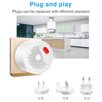 Tuya WiFi Gas Alarm Sensor Ανιχνευτής εύφλεκτου αερίου λειτουργεί με το Smart Life APP Πληροφορίες για το σύστημα συναγερμού Push For Home
