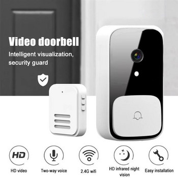 Κάμερα HD Ασύρματο WiFi Εξωτερικό κουδούνι πόρτας Αντικλεπτικό βίντεο Φωνητική ενδοεπικοινωνία Doorbell Night Vision Έξυπνη κάμερα παρακολούθησης σπιτιού