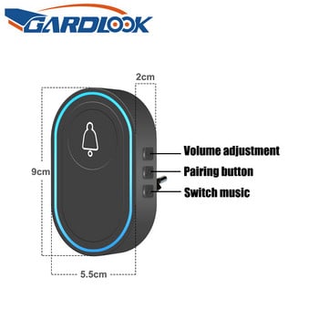 Безжичен 433Mhz звънец GARDLOOK Интелигентна алармена система за добре дошли в дома EU US Plug Интелигентен звънец