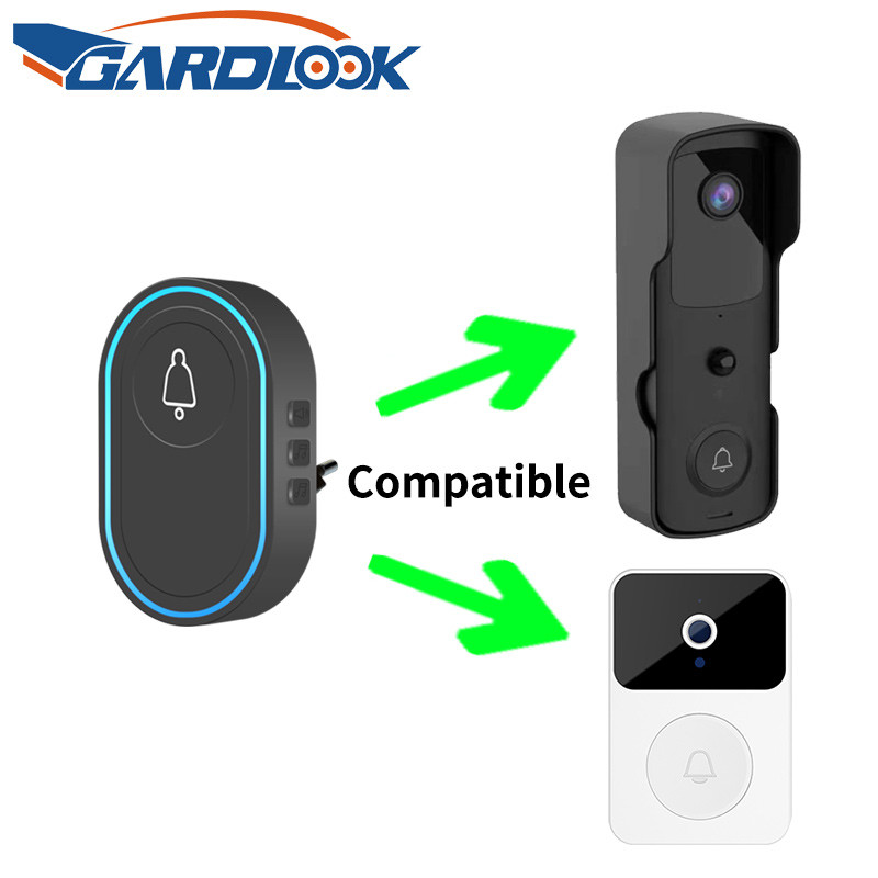 Bezvadu 433Mhz durvju zvans GARDLOOK Intelligent Welcome Home Signalizācijas sistēma EU US Plug Smart Door Bell
