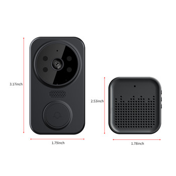 Tuya Smart Video Doorbell Ασύρματη κάμερα HD PIR Ανίχνευση κίνησης IR Συναγερμός Ασφαλείας Κουδούνι πόρτας WiFi ενδοεπικοινωνία για οικιακό διαμέρισμα