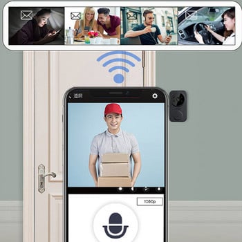 Tuya Smart Video Doorbell Ασύρματη κάμερα HD PIR Ανίχνευση κίνησης IR Συναγερμός Ασφαλείας Κουδούνι πόρτας WiFi ενδοεπικοινωνία για οικιακό διαμέρισμα