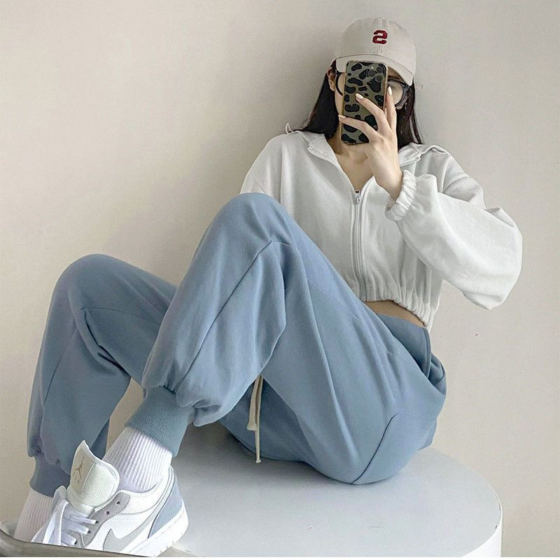 Pantaloni de trening roz pentru femei, toamnă, timp liber, pantaloni de sănătate, hip hop, fitness, pantaloni largi de bază, pantaloni de exercițiu pentru alergare în aer liber