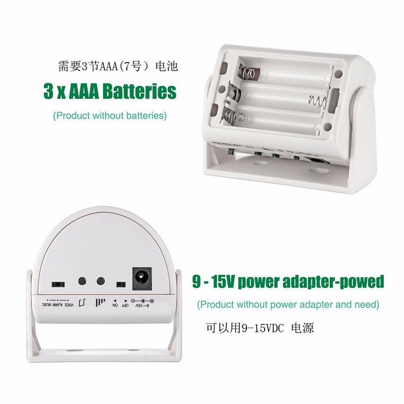 Sonerie fără fir pentru ușă Acasă Hotel Oaspeți Bun venit Sonerie Senzor de mișcare cu infraroșu Alarmă muzicală Sonerie pentru ușă