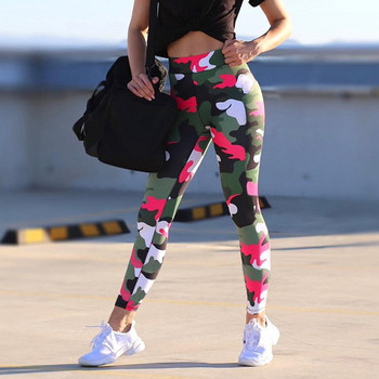 Тренировъчни панталони с флорални щампи Дамски спортни клинове Еластичен дамски чорапогащник с висока талия Фитнес Компресионен клин за бягане
