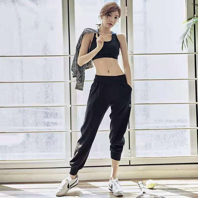 Greitai džiūstančios sportinės jogos kelnės Didelės moteriškos aukšto juosmens treniruoklių salė Laisvos treniruočių bėgimo kelnės Laisvalaikio kūno rengybos kelnės