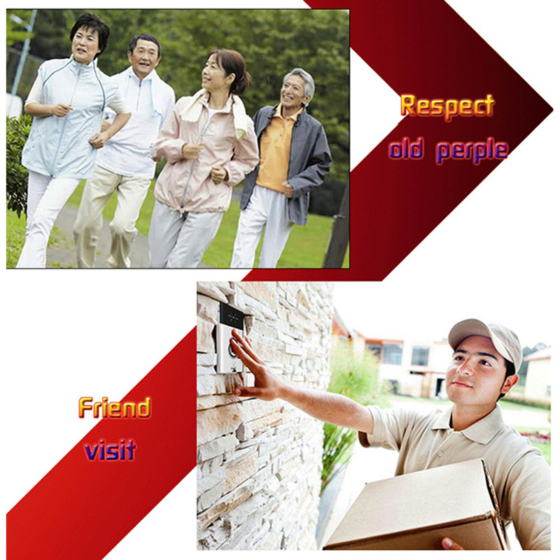 Noul sistem de interfon pentru sonerie cu voce fără fir Interfon audio cu 2 căi pentru interfon pentru securitatea casei în aer liber.