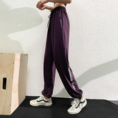 Pantaloni de fitness pentru femei Îmbrăcăminte de primăvară-vară Pantaloni de alergare sport elastici largi cu talie înaltă Pantaloni de yoga casual cu uscare rapidă