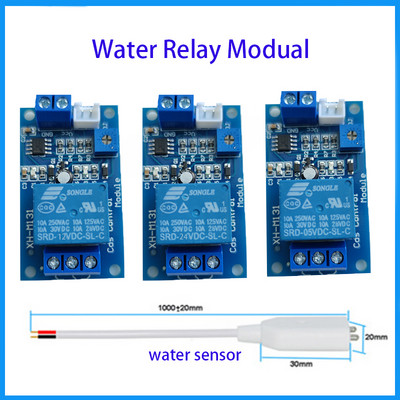24V 5V 12V Сензор за изтичане на вода Релеен модул Контролер на нивото със сензор за вода за интелигентен дом Интелигентен живот Защита на сигурността