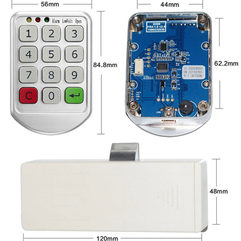Blocare electronică inteligentă cu cod pentru ușă Număr tastatură cu parolă digitală Încuietoare cu cod pentru ușă sertar dulap Încuietoare de securitate pentru dulap de depozitare
