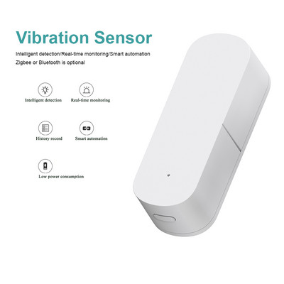 Tuya ZigBee Smart Vibration Sensor Smart Home Sigurnosni sustav zaštite Razbijanje vrata Prozor Protuprovalni alarm Praćenje u stvarnom vremenu
