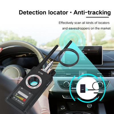 K18S RF signaali peidetud kaamera detektor spioonivastane avameelne mikrokaamera skaneerimine magnetiline GPS lokaator GSM salajane vealeidja jälgija