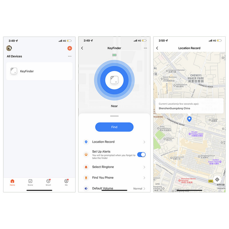 Tuya Mini Anti Lost GPS Tracker Keychain Signalizācija Smart Wireless ar Bluetooth saderīga atrašanās vietas izsekotāja Tag GPS izsekošanas ierīce