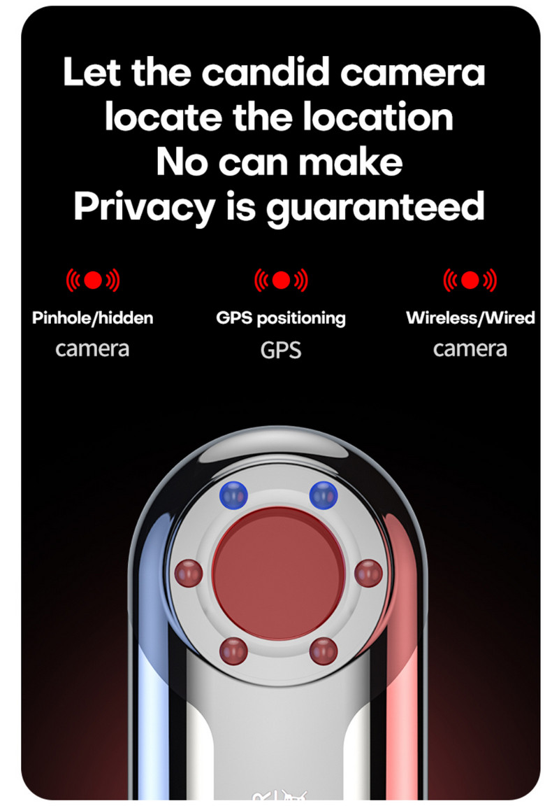 Új, láthatatlan kamerahiba-észlelő, tárgyak elleni mini Wifi vezeték nélküli jelkamera SM GPS nyomkövető lehallgatáskereső besurranásgátló lövöldözés