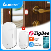 AUBESS ZigBee durvju logu atvēršanas sensors Tuya Smart Life Mājas drošības aizsardzība Mājas signalizācijas sistēma Alexa Google Assistant