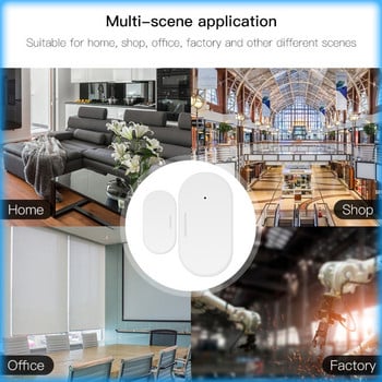 AUBESS ZigBee Сензор за отваряне на врати и прозорци Tuya Smart Life Home Security Protection Домашна алармена система Alexa Google Assistant
