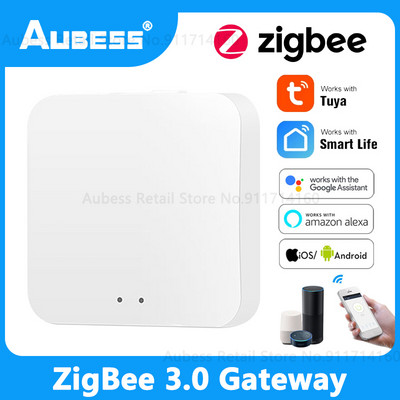 AUBESS ZigBee durvju logu atvēršanas sensors Tuya Smart Life Mājas drošības aizsardzība Mājas signalizācijas sistēma Alexa Google Assistant