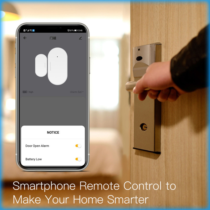 AUBESS ZigBee durvju logu atvēršanas sensors Tuya Smart Life Mājas drošības aizsardzība Mājas signalizācijas sistēma Alexa Google Assistant