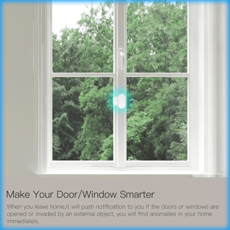 AUBESS ZigBee durvju logu atvēršanas sensors Tuya Smart Life Mājas drošības aizsardzība Mājas signalizācijas sistēma Alexa Google Assistant