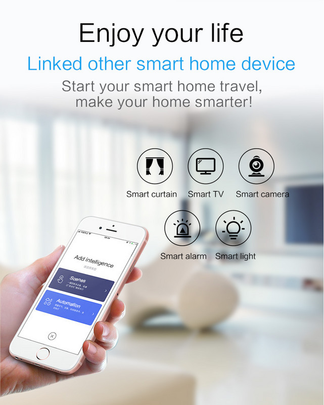 Tuya Smart WiFi infrasarkano staru detektori kustības sensora trauksmes signāls ir savietojams ar Tuyasmart APP Smart Life APP