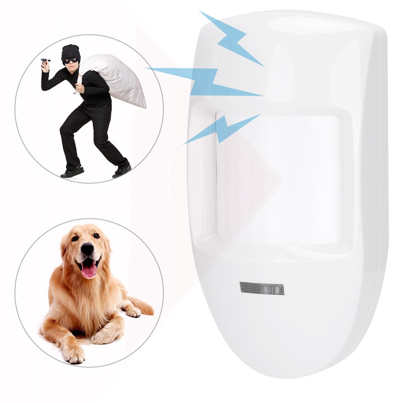 12V vadu dubultā PIR kustības sensora infrasarkanā zonde ielaušanās trauksmes detektors mājas drošības sistēma