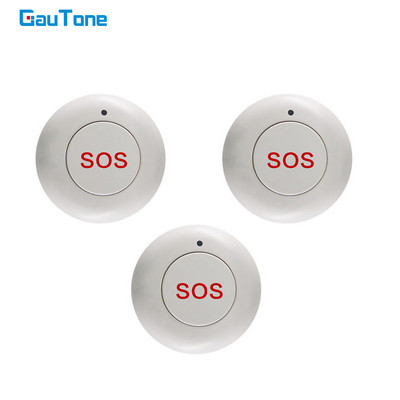 Buton SOS fără fir GauTone Buton de urgență pentru alarmă antiefracție la domiciliu de 433 MHz.