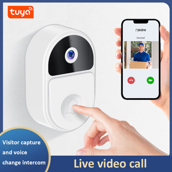 Κάμερα WiFi Door Bell Security Protection Tuya 2.4G αμφίδρομος ήχος νυχτερινό βίντεο Doorbell Έξυπνο σπίτι με μικρόφωνο Tuya Doorbell