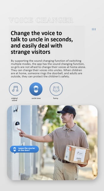 Κάμερα WiFi Door Bell Security Protection Tuya 2.4G αμφίδρομος ήχος νυχτερινό βίντεο Doorbell Έξυπνο σπίτι με μικρόφωνο Tuya Doorbell