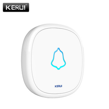 Бутон за звънец KERUI F52 Водоустойчив безжичен сензорен интелигентен приемник Домашна врата Сигурен звънец паника SOS бутон за спешни случаи