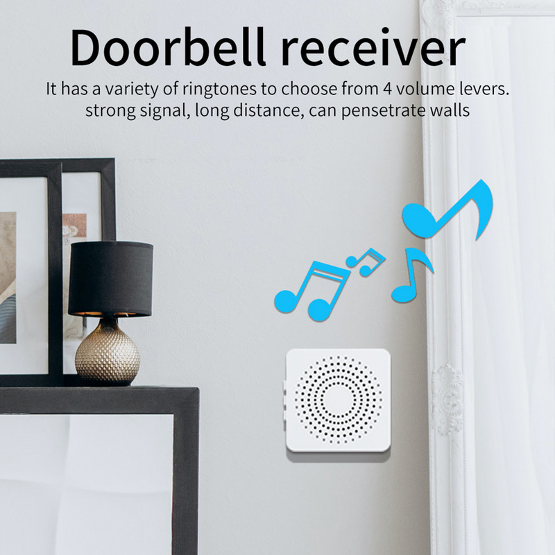 Išmanusis durų skambutis „WiFi“ lauko HD kameros durų skambutis Dviejų krypčių domofono nuotolinio vaizdo palaikymo balso keitiklis namų monitoriui
