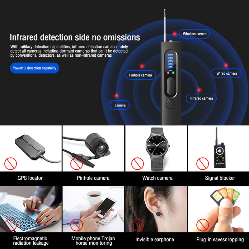 X13 infravörös kamera kukucskálás elleni érzékelő védőriasztó, hordozható mini kamera teszter GPS jeleszköz szkenner érzékelő