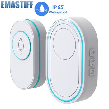 IP65 Αδιάβροχο 433 Mhz Ασύρματο κουδούνι πόρτας Smart Home Outdoor Door Bell 39 Ringtone 4 Ρυθμιζόμενος Ένταση Έντασης LED Flash Συναγερμός ασφαλείας