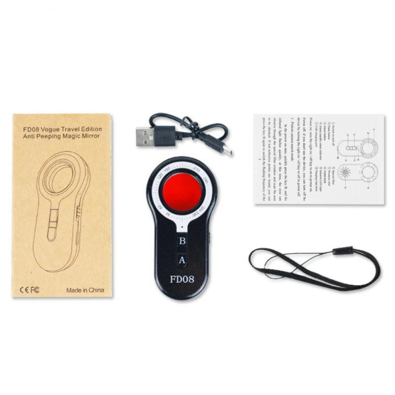 FDO8 detektor Szállodai besurranásgátló Lehallgatás elleni infravörös érzékelő cam gátló szkenner kereső Lopásgátló érzékelő biztonsági riasztó