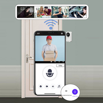 Wifi Tuya Κουδούνι πόρτας ασφαλείας αμφίδρομη ενδοεπικοινωνία Visual Intelligent Doorbell Υπέρυθρο Σύστημα Ασφαλείας Νυχτερινής Όρασης Οικιακή οθόνη