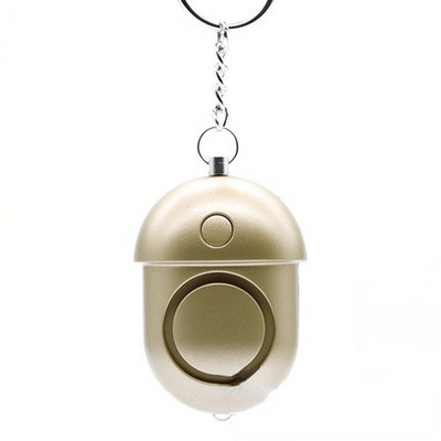 Alarmă personală de atac cu alarmă, breloc cu alarmă de securitate personală de 130 db cu LED pentru supraviețuire în situații de urgență sirenă anti-viol, aur roz