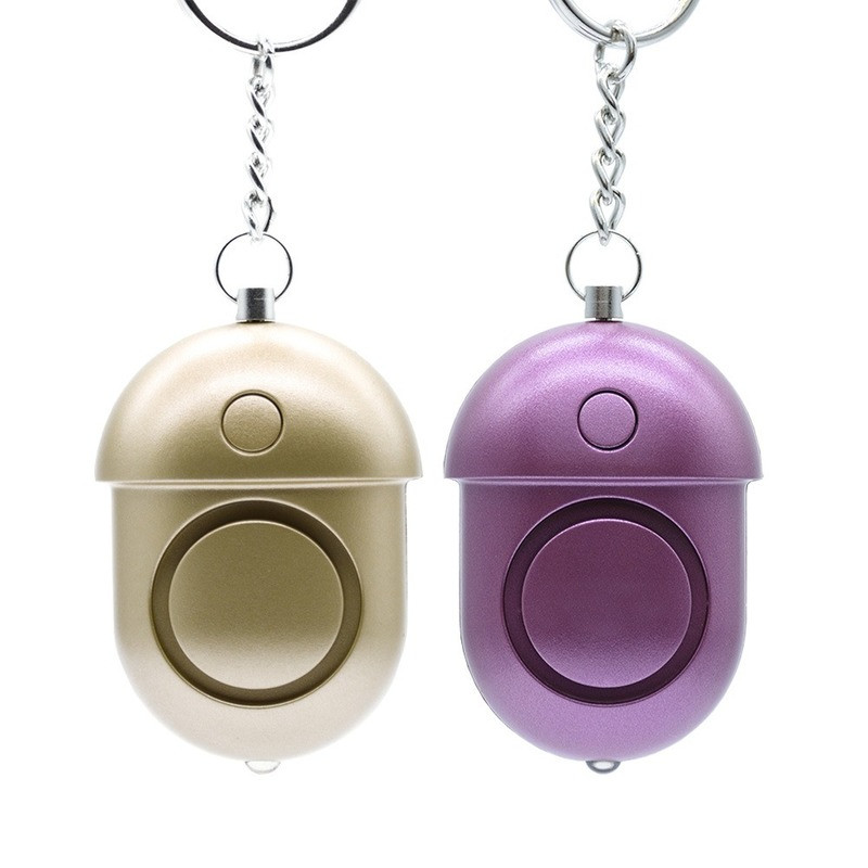 Personīgā trauksmes uzbrukuma trauksme, 130 Db personīgās drošības trauksmes atslēgu piekariņš ar LED avārijas izdzīvošanas pretizvarošanas sirēnu, rožu zelts