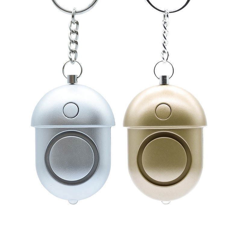 Personīgā trauksmes uzbrukuma trauksme, 130 Db personīgās drošības trauksmes atslēgu piekariņš ar LED avārijas izdzīvošanas pretizvarošanas sirēnu, rožu zelts