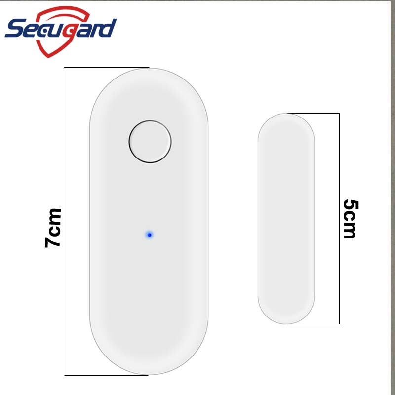 WiFi ajtó érzékelő Tuya Smart Life APP értesítési ajtó ablak Nyitott / zárt érzékelő Otthoni biztonsági riasztás támogatás Alexa Google